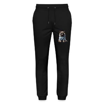 Lustige Britisch Kurzhaar Chill Out Katze Chillen - Stanley/Stella Unisex Bio Jogginghose Mover  - Schwarz - Vorne - Marisol (170cm) & Nik (191cm)