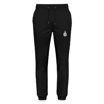 Falsches Nymphensittich-Vogel-T-Shirt mit Tasche - Funny Bird - Stanley/Stella Unisex Bio Jogginghose Mover  - Schwarz - Vorne - Marisol (170cm) & Nik (191cm)