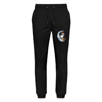 Penguin Skiing Fun Winter - Stanley/Stella Mover Unisex Organic Jogging Trousers - black - Front - Marisol (170cm) & Nik (191cm)