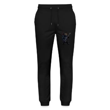Funny Rock Guitar Cats Music Guitarist Cat - Stanley/Stella Mover Unisex Organic Jogging Trousers - black - Front - Marisol (170cm) & Nik (191cm)