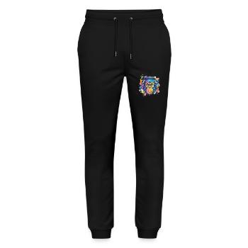 Affe Mit Kopfhörer Damen Deko Herren Geschenk - Stanley/Stella Unisex Bio Jogginghose Mover  - Schwarz - Vorne - Marisol (170cm) & Nik (191cm)
