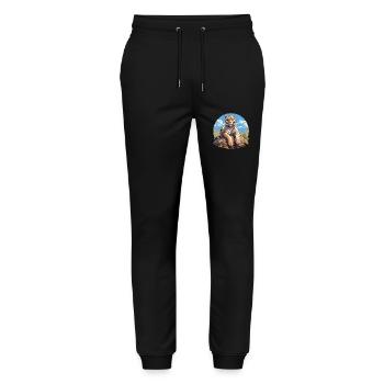 Bengal Tiger King Tiger - Stanley/Stella Mover Unisex Organic Jogging Trousers - black - Front - Marisol (170cm) & Nik (191cm)