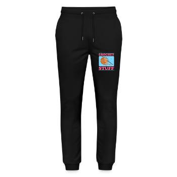 Crochet Crochet Crochet Crochet Yarn Gift - Stanley/Stella Mover Unisex Organic Jogging Trousers - black - Front - Marisol (170cm) & Nik (191cm)