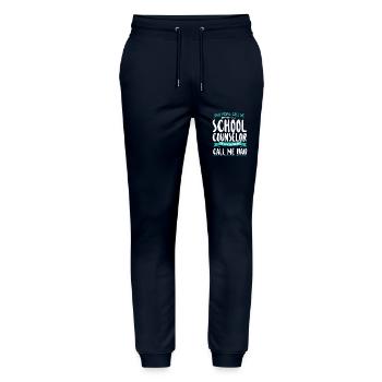 School Counselor Dad Some People - Stanley/Stella Mover Unisex Organic Jogging Trousers - navy - Front - Marisol (170cm) & Nik (191cm)