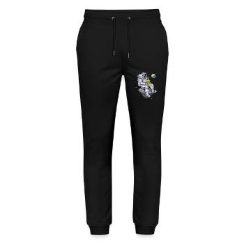 Astronaut Saxophone Player - Stanley/Stella Mover Unisex Organic Jogging Trousers - black - Front - Marisol (170cm) & Nik (191cm)