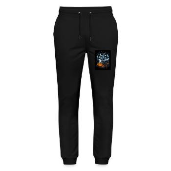 Cadeau d’Halloween Femmes Hommes Enfants Décoration - Pantalon de jogging bio MOVER Stanley/Stella unisexe - noir - Devant - Marisol (170cm) & Nik (191cm)