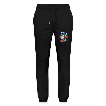 Cadeau d’Halloween Femmes Hommes Enfants Décoration - Pantalon de jogging bio MOVER Stanley/Stella unisexe - noir - Devant - Marisol (170cm) & Nik (191cm)