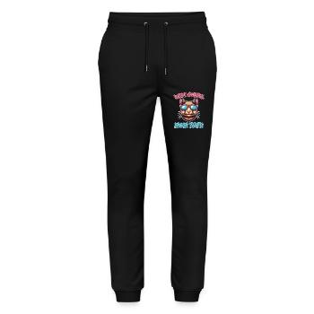 Gerbille disant Gerbille Maman Drôle Gerbille Cadeau - Pantalon de jogging bio MOVER Stanley/Stella unisexe - noir - Devant - Marisol (170cm) & Nik (191cm)
