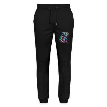Chameleon Animal Animal Lover Headphones Reptiles - Stanley/Stella Mover Unisex Organic Jogging Trousers - black - Front - Marisol (170cm) & Nik (191cm)