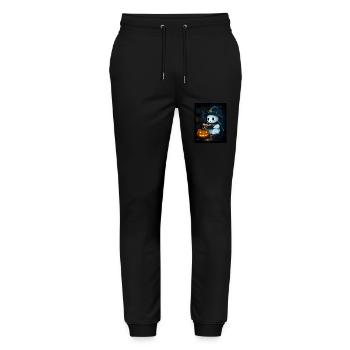Cadeau d’Halloween Femmes Hommes Enfants Décoration - Pantalon de jogging bio MOVER Stanley/Stella unisexe - noir - Devant - Marisol (170cm) & Nik (191cm)
