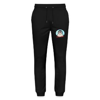 Penguin Funny Baby Penguins Gifts - Stanley/Stella Mover Unisex Organic Jogging Trousers - black - Front - Marisol (170cm) & Nik (191cm)