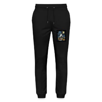 Cadeau d’Halloween Femmes Hommes Enfants Décoration - Pantalon de jogging bio MOVER Stanley/Stella unisexe - noir - Devant - Marisol (170cm) & Nik (191cm)