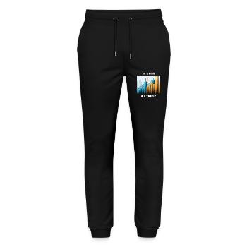 IN DATA WE TRUST - Stanley/Stella Mover Unisex Organic Jogging Trousers - black - Front - Marisol (170cm) & Nik (191cm)