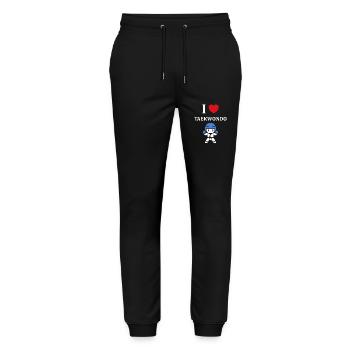 Taekwondo - Stanley/Stella Unisex Bio Jogginghose Mover  - Schwarz - Vorne - Marisol (170cm) & Nik (191cm)
