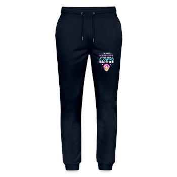 Beautician Make-up - Stanley/Stella Mover Unisex Organic Jogging Trousers - navy - Front - Marisol (170cm) & Nik (191cm)