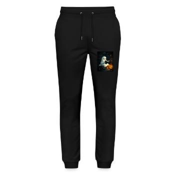 Cadeau d’Halloween Femmes Hommes Enfants Décoration - Pantalon de jogging bio MOVER Stanley/Stella unisexe - noir - Devant - Marisol (170cm) & Nik (191cm)
