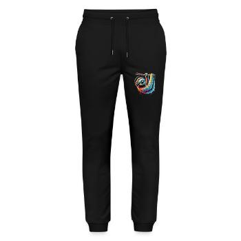 Funny Sloth Art Animal Sloth Wildlife Animals - Stanley/Stella Mover Unisex Organic Jogging Trousers - black - Front - Marisol (170cm) & Nik (191cm)