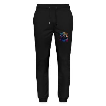 Funny Sloth Art Animal Sloth Wildlife Animals - Stanley/Stella Mover Unisex Organic Jogging Trousers - black - Front - Marisol (170cm) & Nik (191cm)