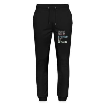 I'm Not Spoiled My Grumpy Just Loves Me Funny - Stanley/Stella Mover Unisex Organic Jogging Trousers - black - Front - Marisol (170cm) & Nik (191cm)