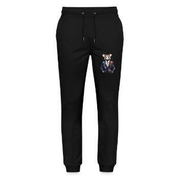Costume Opossum Imprimé coloré de design d’animaux - Pantalon de jogging bio MOVER Stanley/Stella unisexe - noir - Devant - Marisol (170cm) & Nik (191cm)