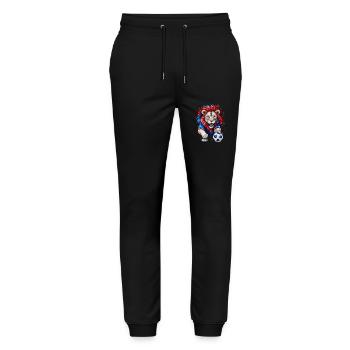 Löwe Fußball Bunt Slowenien Slovenia Design Print - Stanley/Stella Unisex Bio Jogginghose Mover  - Schwarz - Vorne - Marisol (170cm) & Nik (191cm)