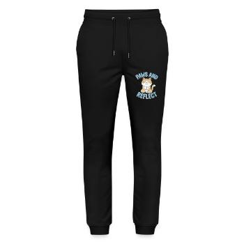 Paws And Reflect Cat Yoga Meditation - Stanley/Stella Mover Unisex Organic Jogging Trousers - black - Front - Marisol (170cm) & Nik (191cm)