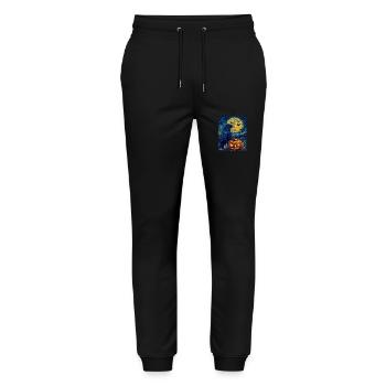 Halloween Gift Women Pumpkin Men Kids - Stanley/Stella Mover Unisex Organic Jogging Trousers - black - Front - Marisol (170cm) & Nik (191cm)