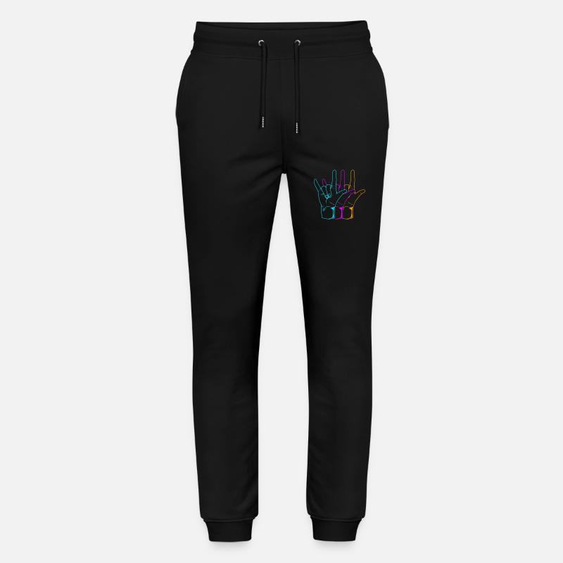Gebärdensprache Gebärde ASL gehörlos - Stanley/Stella Unisex Bio Jogginghose Mover  - Schwarz