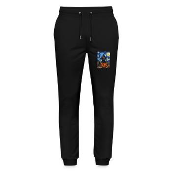 Halloween Gift Women Cat Men Kids Decoration - Stanley/Stella Mover Unisex Organic Jogging Trousers - black - Front - Marisol (170cm) & Nik (191cm)