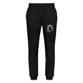 Halloween Gift Women Cat Men Kids Decoration - Stanley/Stella Mover Unisex Organic Jogging Trousers - black - Front - Marisol (170cm) & Nik (191cm)