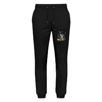 Halloween Gift Women Unicorn Men Kids - Stanley/Stella Mover Unisex Organic Jogging Trousers - black - Front - Marisol (170cm) & Nik (191cm)