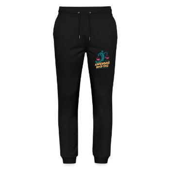 Libra Zodiac Birthday Awesome Since 1962 - Stanley/Stella Mover Unisex Organic Jogging Trousers - black - Front - Marisol (170cm) & Nik (191cm)