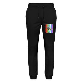 Weißer Tiger - Stanley/Stella Unisex Bio Jogginghose Mover  - Schwarz - Vorne - Marisol (170cm) & Nik (191cm)