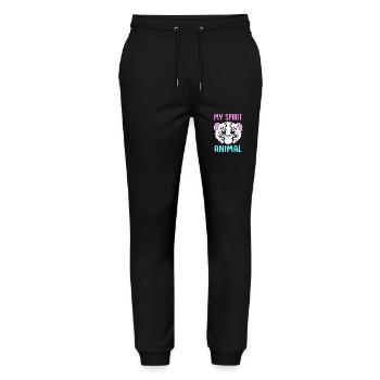 Weißer Tiger - Stanley/Stella Unisex Bio Jogginghose Mover  - Schwarz - Vorne - Marisol (170cm) & Nik (191cm)