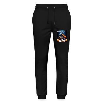 VA-THOR HAMMER PAPA TU ES LE MEILLEUR - Pantalon de jogging bio MOVER Stanley/Stella unisexe - noir - Devant - Marisol (170cm) & Nik (191cm)