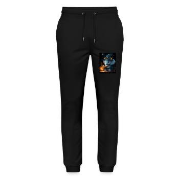 Halloween Gift Women Elephant Men Kids - Stanley/Stella Mover Unisex Organic Jogging Trousers - black - Front - Marisol (170cm) & Nik (191cm)