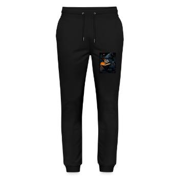 Halloween Gift Women Bear Men Kids Decoration - Stanley/Stella Mover Unisex Organic Jogging Trousers - black - Front - Marisol (170cm) & Nik (191cm)