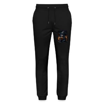 Halloween Gift Women Bear Men Kids Decoration - Stanley/Stella Mover Unisex Organic Jogging Trousers - black - Front - Marisol (170cm) & Nik (191cm)