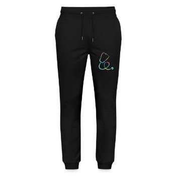 Pension d’infirmière - Pantalon de jogging bio MOVER Stanley/Stella unisexe - noir - Devant - Marisol (170cm) & Nik (191cm)