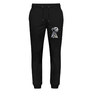 Dalmatiner - Stanley/Stella Unisex Bio Jogginghose Mover  - Schwarz - Vorne - Marisol (170cm) & Nik (191cm)