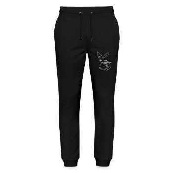 Hase Kaninchen - Stanley/Stella Unisex Bio Jogginghose Mover  - Schwarz - Vorne - Marisol (170cm) & Nik (191cm)
