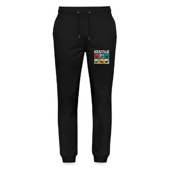 Life Is Full Of Important Choices Golfschläger - Stanley/Stella Unisex Bio Jogginghose Mover  - Schwarz - Vorne - Marisol (170cm) & Nik (191cm)