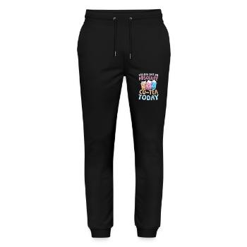Feeling like an absolute cu-tea Bubble Tea - Stanley/Stella Unisex Bio Jogginghose Mover  - Schwarz - Vorne - Marisol (170cm) & Nik (191cm)
