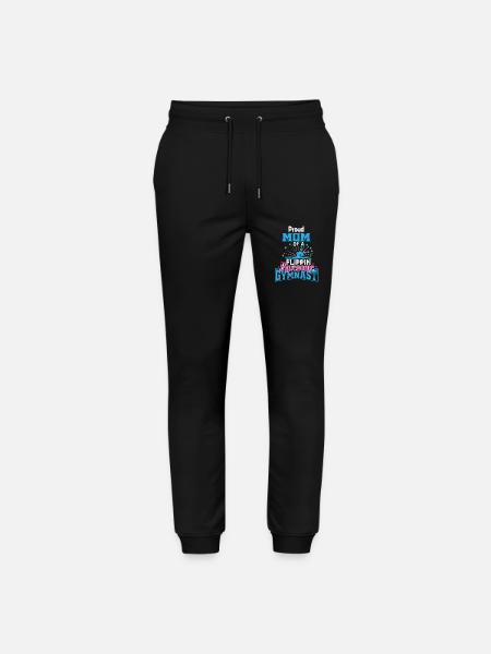 Proud Mom Of A Flippin Awesome Gymnast Gymnastics - Stanley/Stella Mover Unisex Organic Jogging Trousers - black