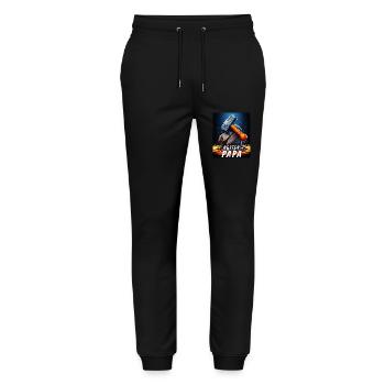 VA-THOR HAMMER MEILLEUR PAPA - Pantalon de jogging bio MOVER Stanley/Stella unisexe - noir - Devant - Marisol (170cm) & Nik (191cm)