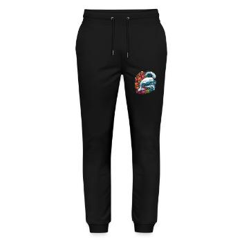 Marine mammal marine mammal marine mammal beluga whale ketologist - Stanley/Stella Mover Unisex Organic Jogging Trousers - black - Front - Marisol (170cm) & Nik (191cm)