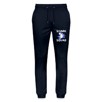 Shark Squad Fun Beach and Surfing Theme - Stanley/Stella Unisex Bio Jogginghose Mover  - Navy - Vorne - Marisol (170cm) & Nik (191cm)