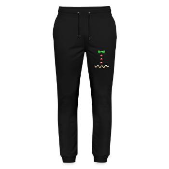 Lebkuchenmann Lebkuchenherz Lebkuchen Naschen - Stanley/Stella Unisex Bio Jogginghose Mover  - Schwarz - Vorne - Marisol (170cm) & Nik (191cm)