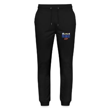 Lady President 2024: Kamala Harris for Democracy - Stanley/Stella Mover Unisex Organic Jogging Trousers - black - Front - Marisol (170cm) & Nik (191cm)