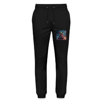 Frog - Stanley/Stella Mover Unisex Organic Jogging Trousers - black - Front - Marisol (170cm) & Nik (191cm)